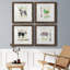 Golden Cuisine Sheep - Ensemble de 4 impressions sur toile encadrées-2076140451-2076140456
