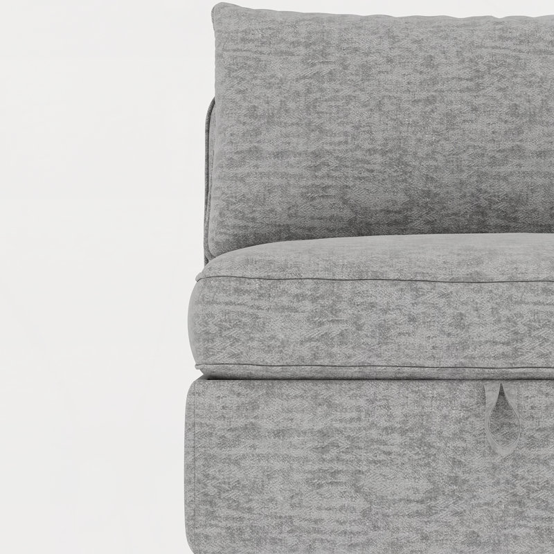 Canapé modulaire avec rangement, Chenille gris