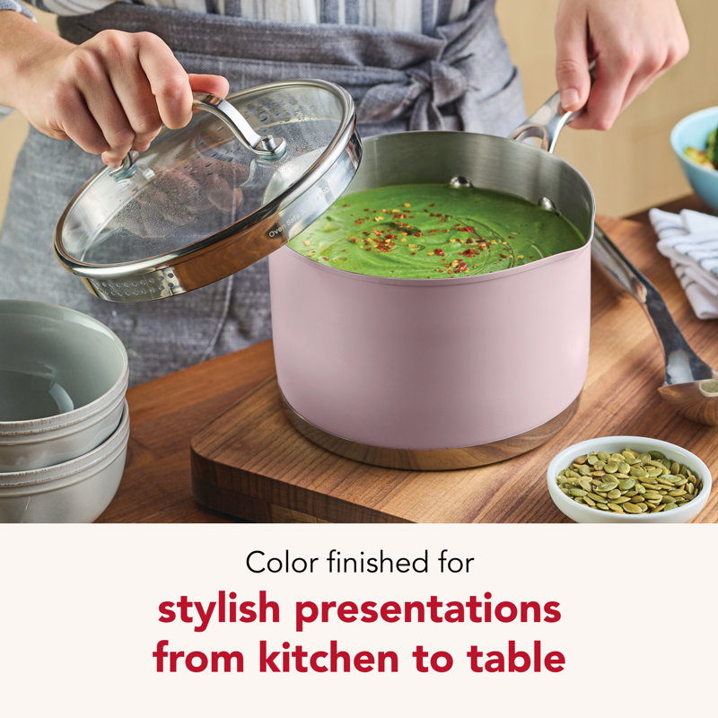 Kitchenaid Color-Finished Stainless Steel 3-Ply Base Cookware Set, 11-Piece, Agave, Purple