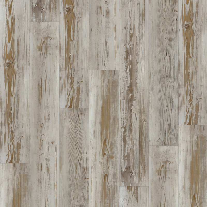 Plancher de vinyle imperméable à cliquet de luxe Silverlake Aspen 7,1 po x 48 po x 5 mm / 22 mil, Pin Aspen