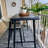 Ivy Bronx Bar Height Table Retangular Patio Dining Coffee Kitchen Breakfast Bistro Outdoor Pub Bar Table For Garden Balcony-185656466-185656477
