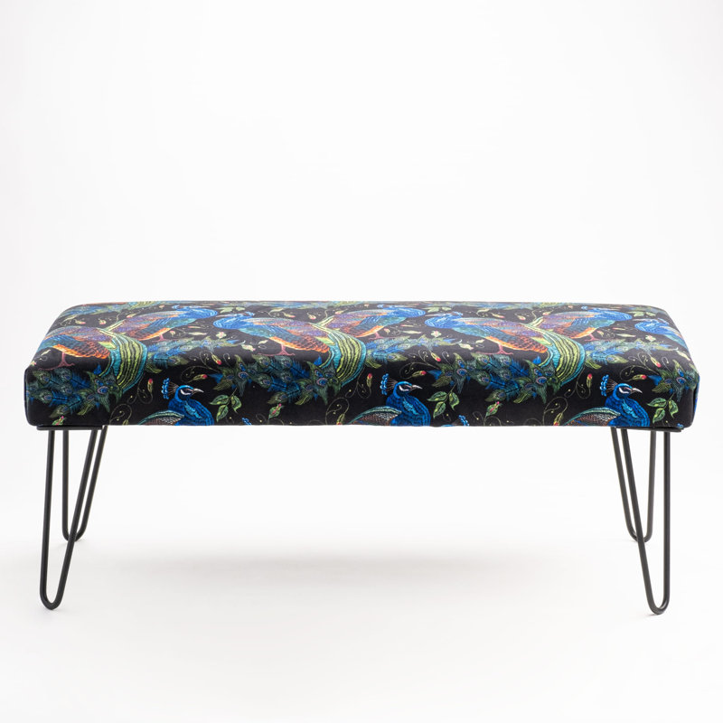 Anderegg Velvet Upholstered Bench, H40 x W100 x D30cm