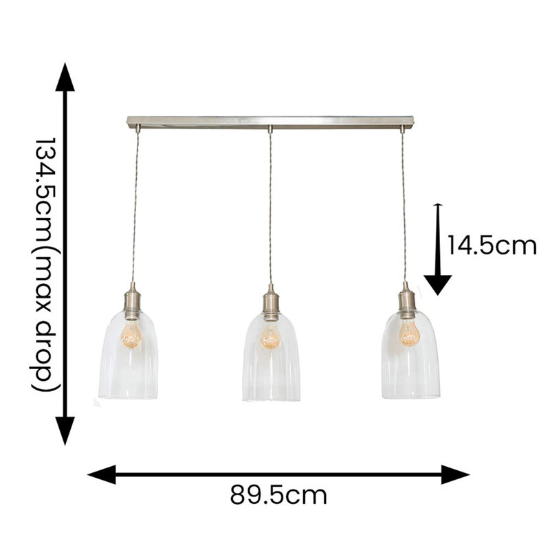 3 - Light Pendant, No, Chrome