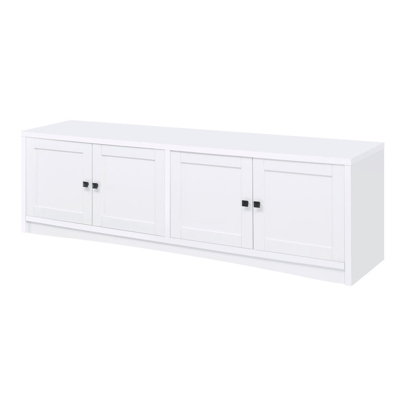 Meuble télé 4 portes 78 po, Blanc, Meuble télé seulement
