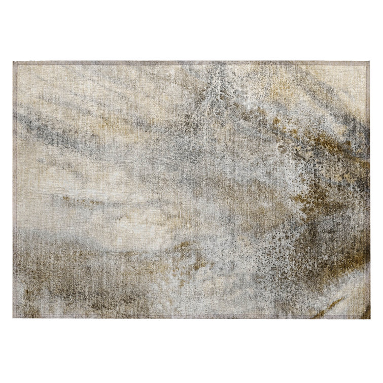 Fairhills Washable Abstract Indoor / Outdoor Rug