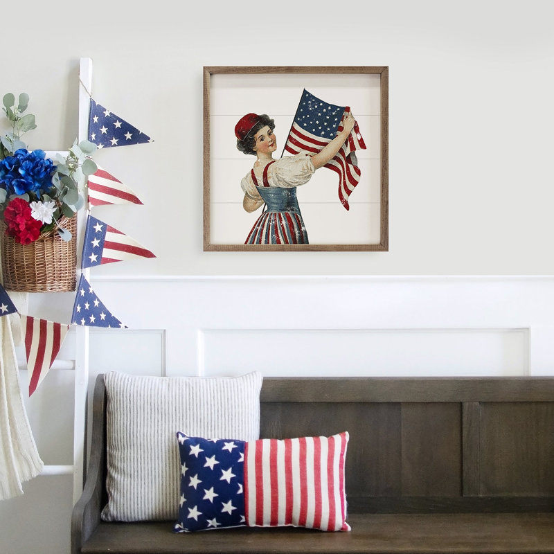 Indépendante avec drapeau, H 24 po x l 24 po