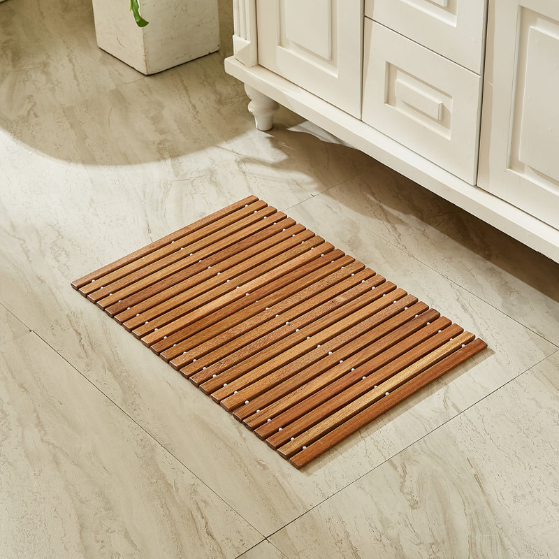 Teak Wood Folding Bath Shower Mat