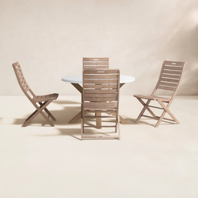 Fleur 48" Eucalyptus Patio Dining Set