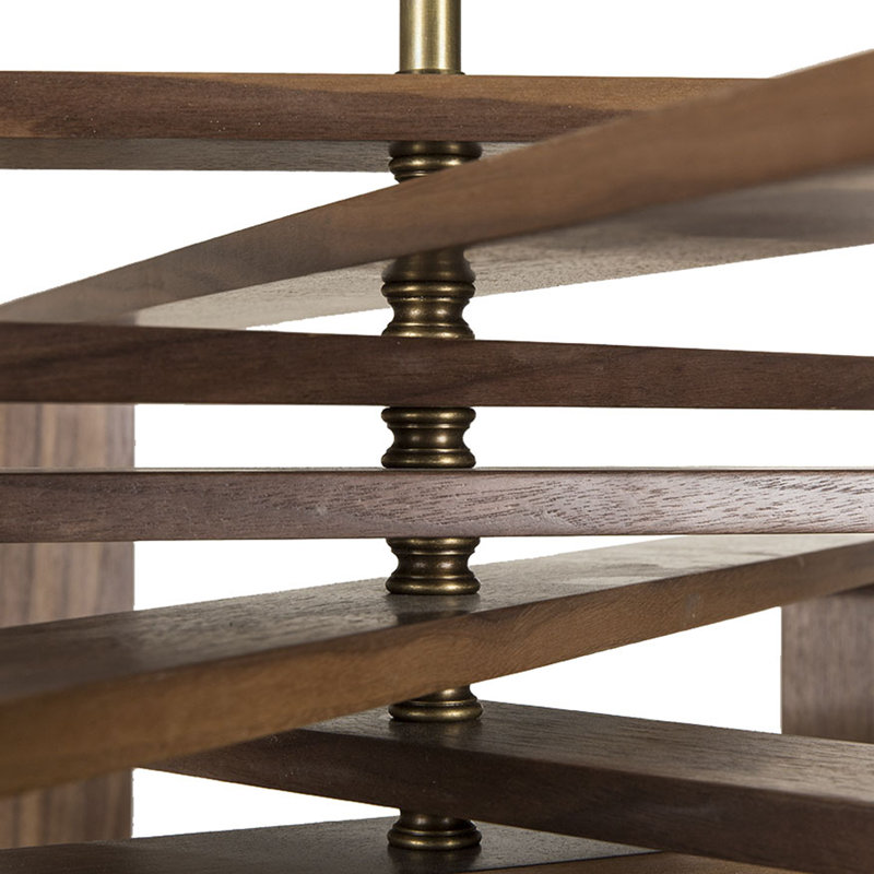 Nellcote 4 - Light Chandelier, Walnut