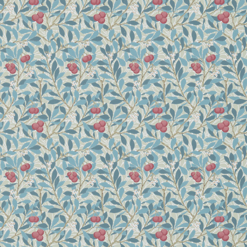 Arbutus 10.05m x 52cm Matte Wallpaper Roll, Blue/Red