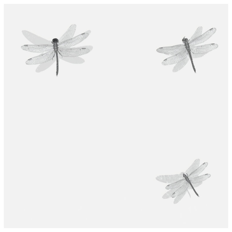 Three Dragonfly Illustration Bedding Dragonfly Bedspread Insects, Queen