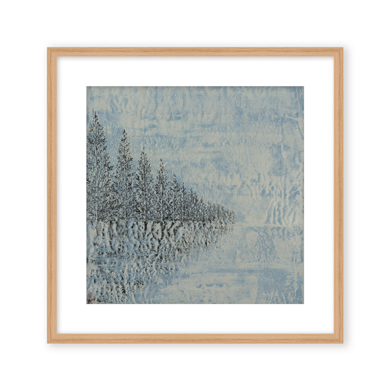 Nature Inspired "Frozen Serenity" Canvas Wall Art By , 30" H x 30" W, Framed Canvas, Gold