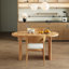 Table de salle à manger moderne extensible avec rallonges amovibles, design Mid-Century, longueur réglable pour une assise flexible et peu encombrante.