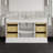 Didomenico 60"W X 22"D Bathroom Vanity With White Carrara Quartz Countertop And Undermount Porcelain Sink-375999512