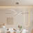 Pendant Lighting Fixture In Silver Integrated LED