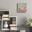  «Peony Garden 1» par Art Licensing Studio, art mural en verre acrylique, 12 po x 12 po