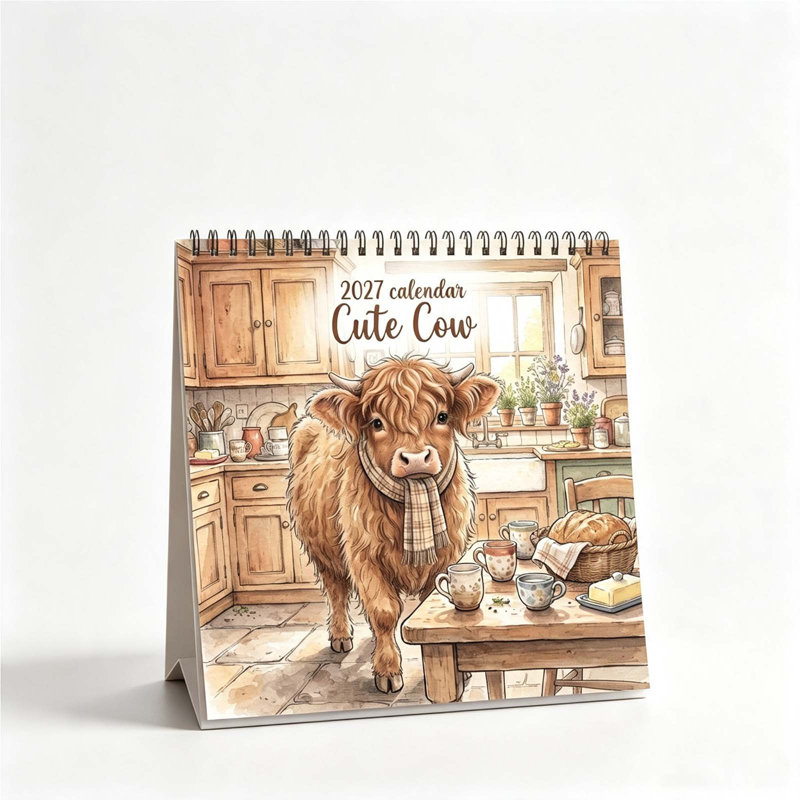 Polyester witch hat 2027 Cute Cow Calendar