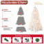 Arbre de Noël blanc 9 pi pré-éclairé avec fil mémoire - 650 lumières incandescentes chaudes, extrémités de 1930-1441207566