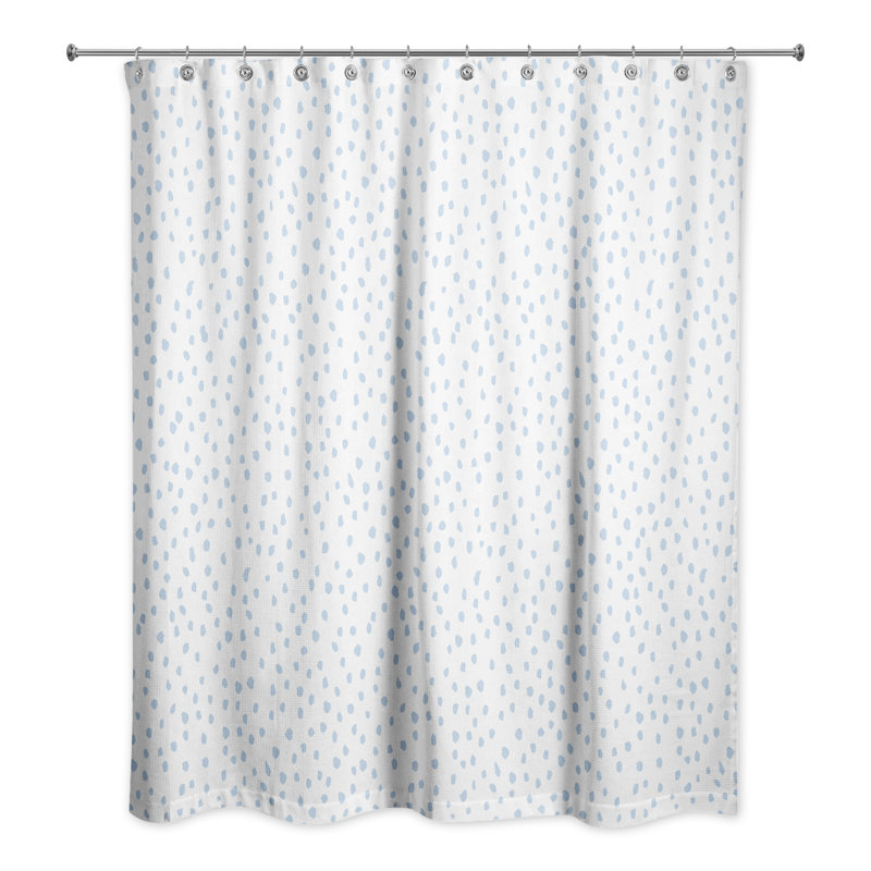 Rideau de douche simple à pois Godsey