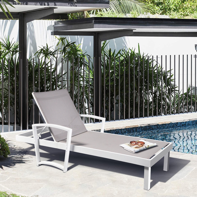 Chaise longue simple inclinable 78,7 po Tarun
