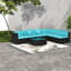 Ensemble de canapés de patio moderne, canapé modulaire en rotin à structure en acier, confort extérieur