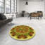 Tapis jaune en laine-1355790203