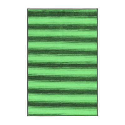 Tapis abstrait vert émeraude lavable à la machine 226