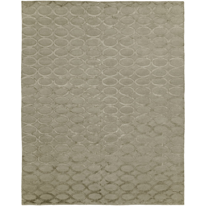 Geometric Area Rug in Gray, Rectangle 4' x 6'