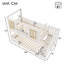 Wooden Cabin Bunk Bed With Staircase Storage, Twin Sleeper (90+90)X190 Cm, Solid Wood, White