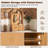 46.4" Arched Hall Tree with Bench, Farmhouse Entryway Mudroom Storage with Fluted Doors, 5 Metal Coat Hooks and Adjustable Shelves, Drop-Zone Organizer-129883664