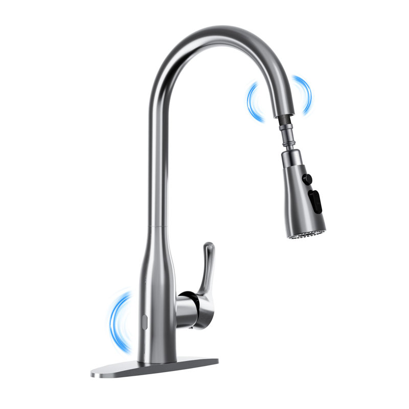Robinet de cuisine Touchless, Nickel brossé