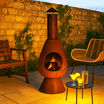 Oval Steel Wood Burning Smokeless Chimnea