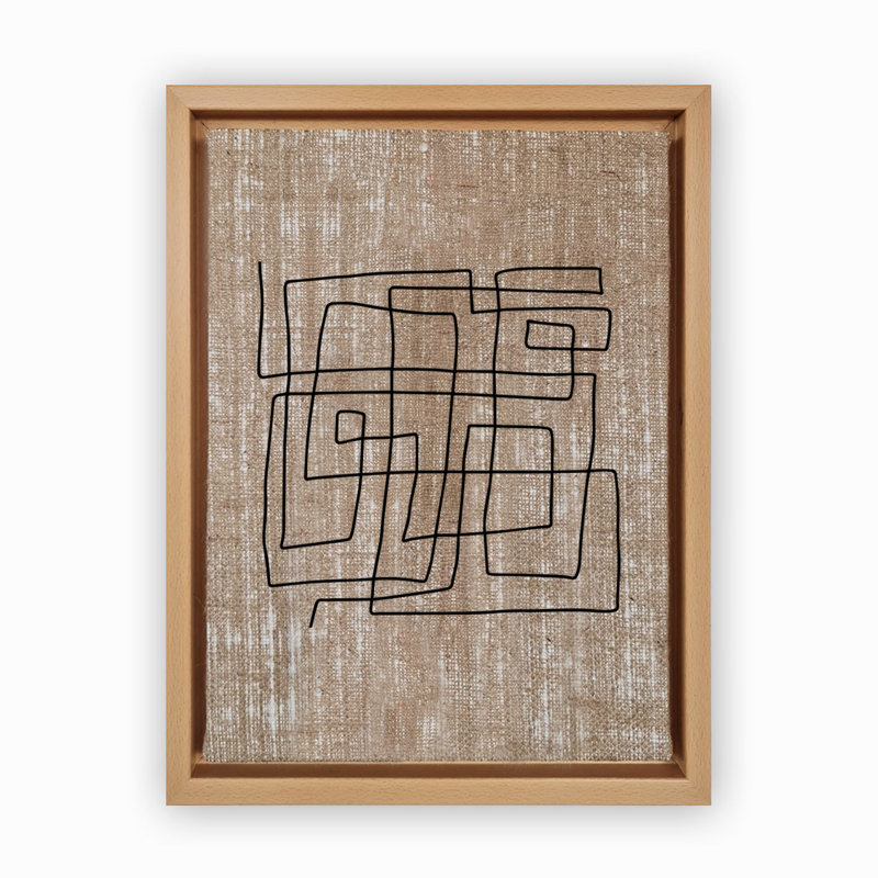 Decorative Canvas Painting, Wood