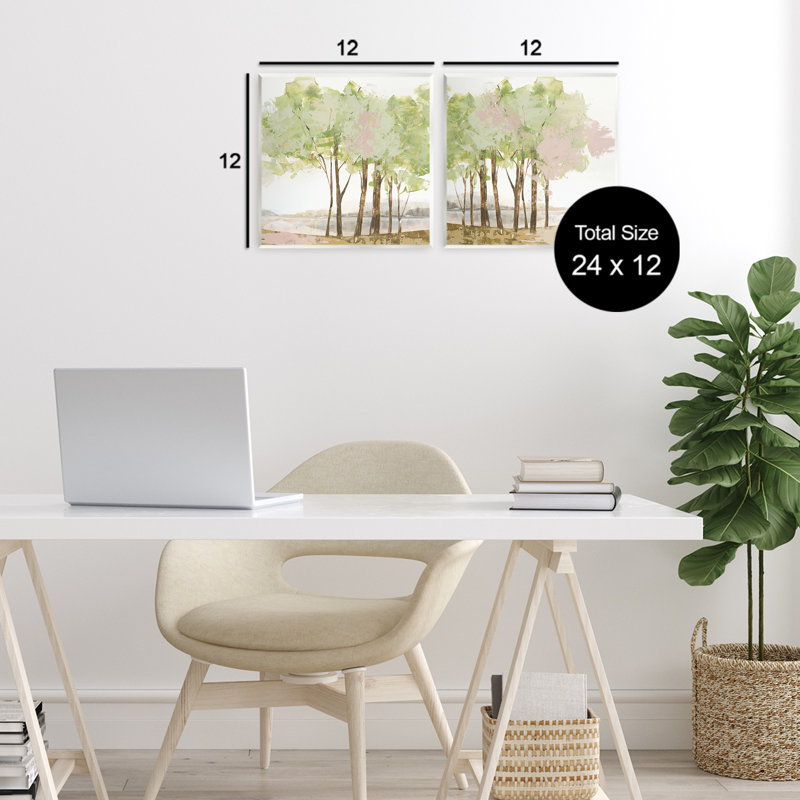 Idyllic Spring Awakening 2pc Wall Plaque Set, design by Ian C.