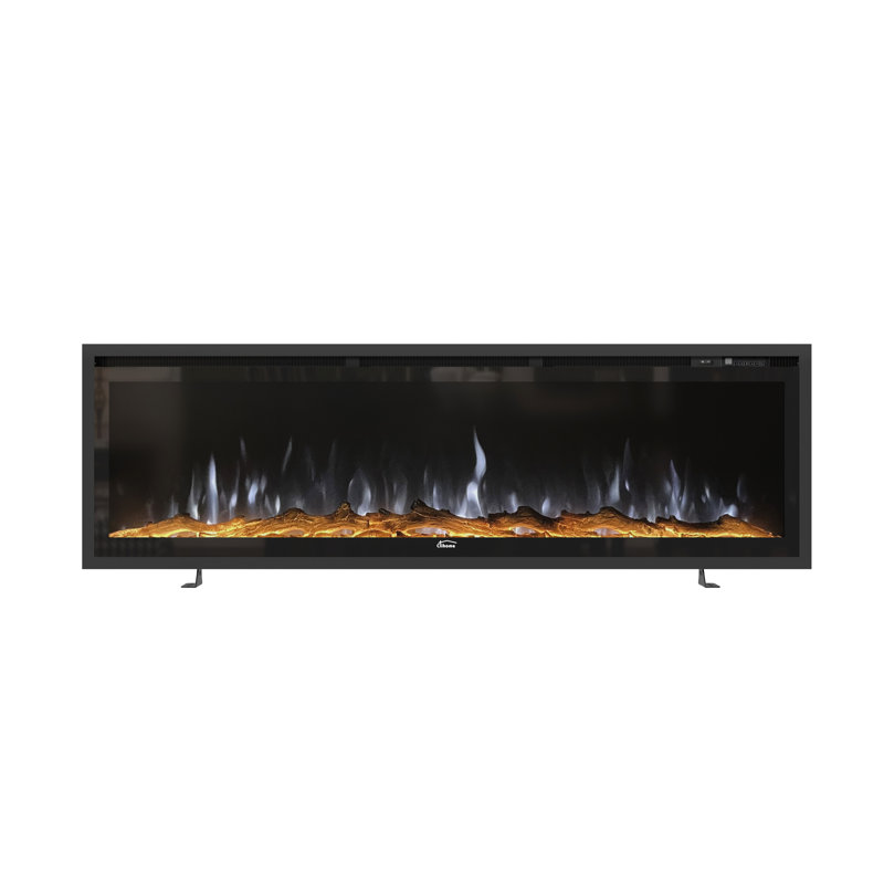 Ressington Recessed Wall-mounted Freestanding Electric Fireplace, 17.72" H x 50" W x 5.5" D