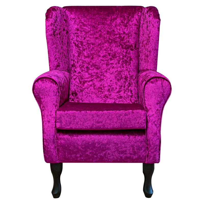 74cm Wide Tufted Velvet Wingback Chair