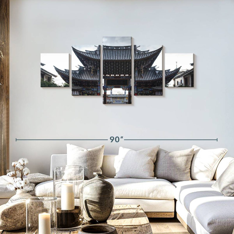 Pavillon du parc chinois, H 30 po x l 68 po