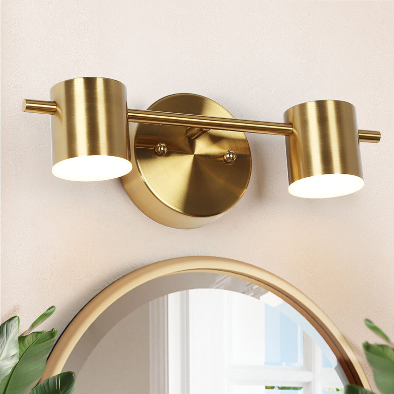 Micajah 2 - Light Dimmable LED Vanity Light, Dark Gold