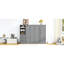 Space Bed In Grey With Closet And Storage Options Queen-Size Under Drawer Shelf Unit