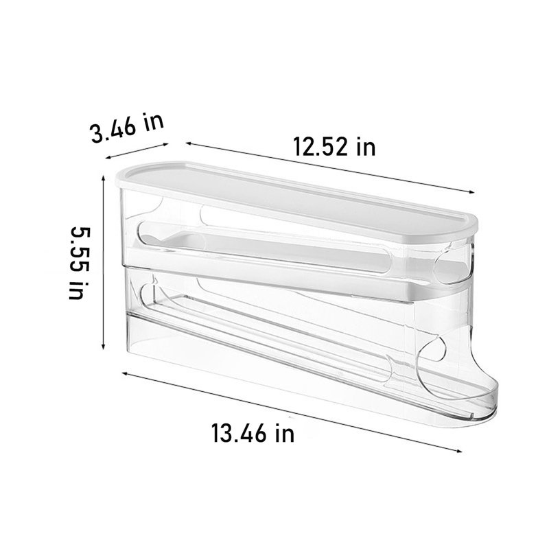 Distributeur automatique d'œufs sur roulettes 2 couches avec couvercle 1 pièce