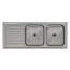 Borough Wharf 500mm W Single Bowl Stainless Steel Freestanding Kitchen Sink with 2 Faucet Holes