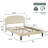 Queen size Bed with Adjustable Tufted Headboard, Platform Bed, Mattress foundation, No Box Spring Needed-2101124065-2101124064
