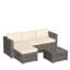 5-Piece All-Weather Wicker Patio Conversation Set With Cushions And Glass Table-247565981