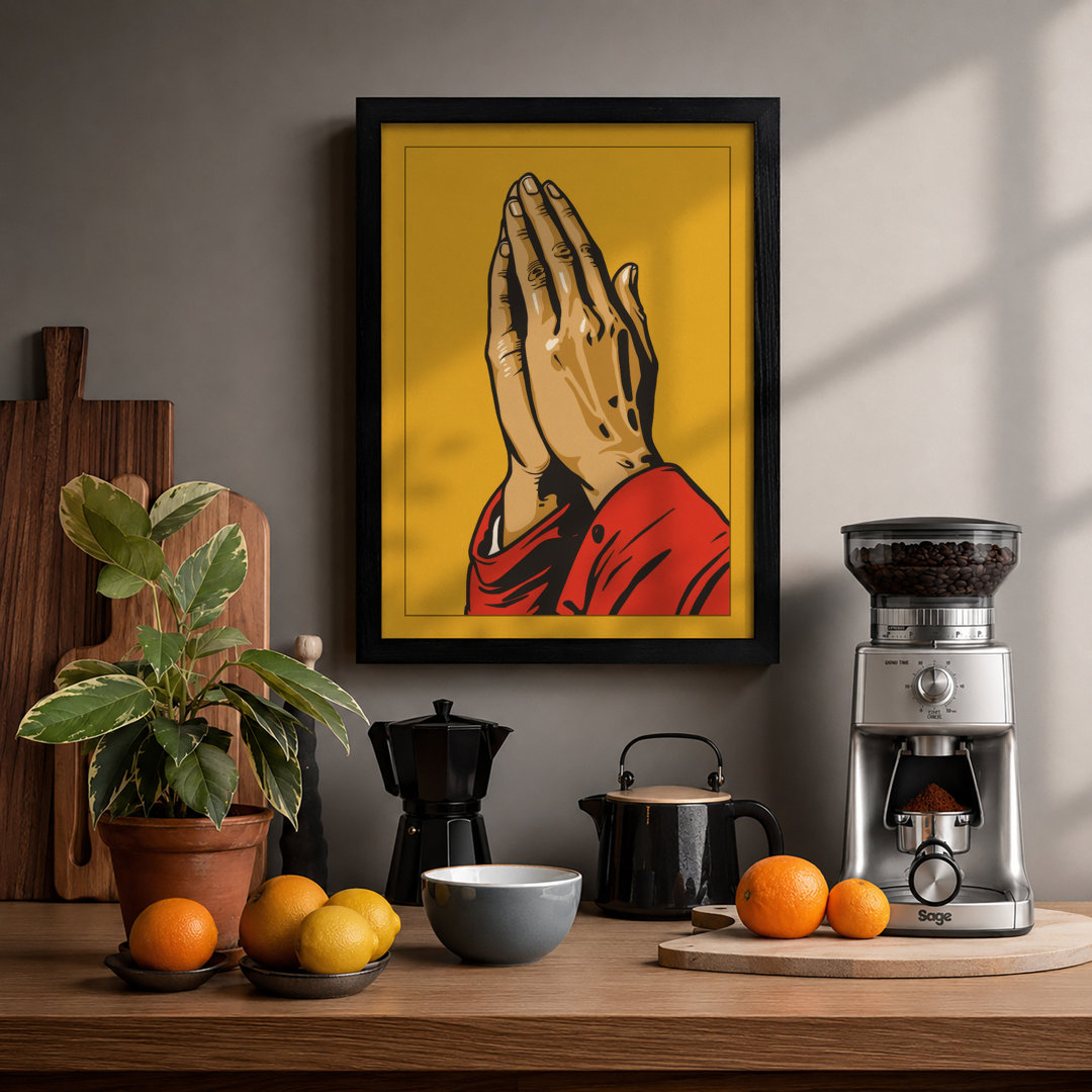 Prayer and Devotion Religious - Framed Print