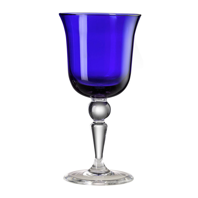 Verre à pied en acrylique St Moritz, Bleu royal, Verre à vin