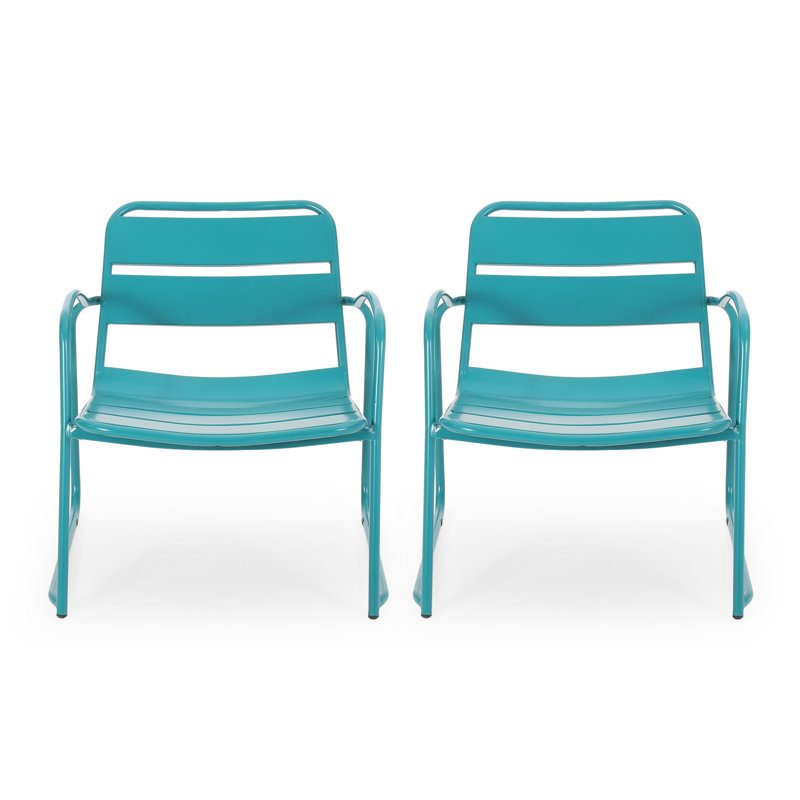 Chaises d'appoint Arij, Bleu sarcelle mat