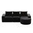 Chenille Cloud Curved Sectional Sofa-1172268551
