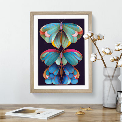 Art Nouveau Butterflies No.1 - Framed Print