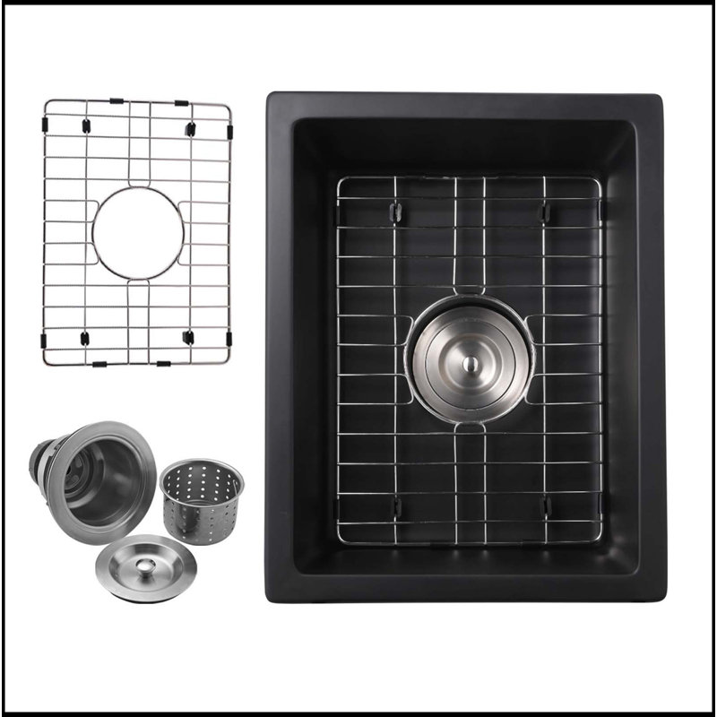 Undermount Bar Sink With Basket Strainer