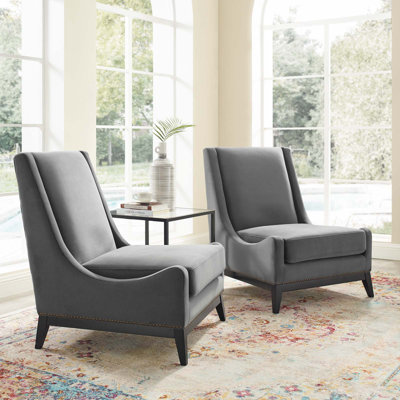 Confident Lounge Chair Upholstered Performance Velvet